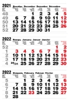 RC0813 ~ Блок календаря, болд-офсет, белый