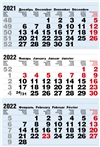 RC0816 ~ Блок календаря, болд-офсет, голубой