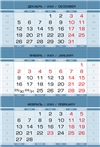 RC0826 ~ Блок календаря, металлик, синий металлик