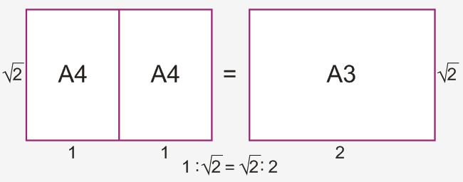 Пропорции листа бумаги А4