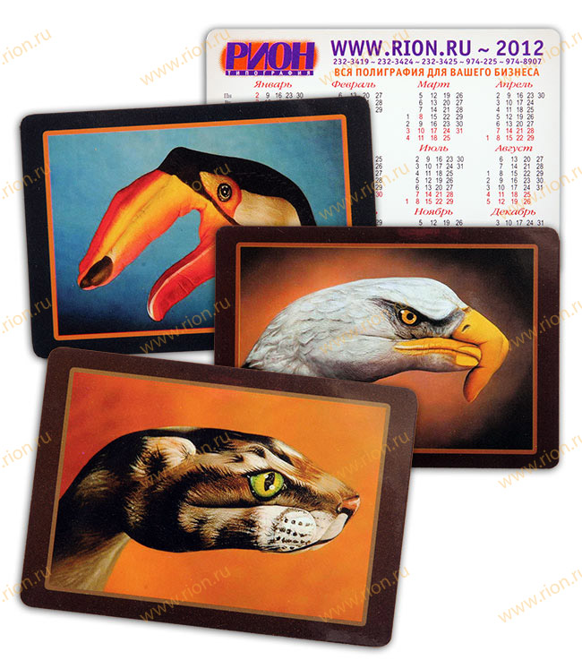 Календарь карманный Типографии Рион 2012