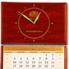 Календарь квартальный из кожи с часами