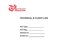 Журнал авиакомпании - technical & flight log - полоса 1