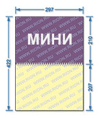 Размеры календаря мини три в одном без рекламных полей