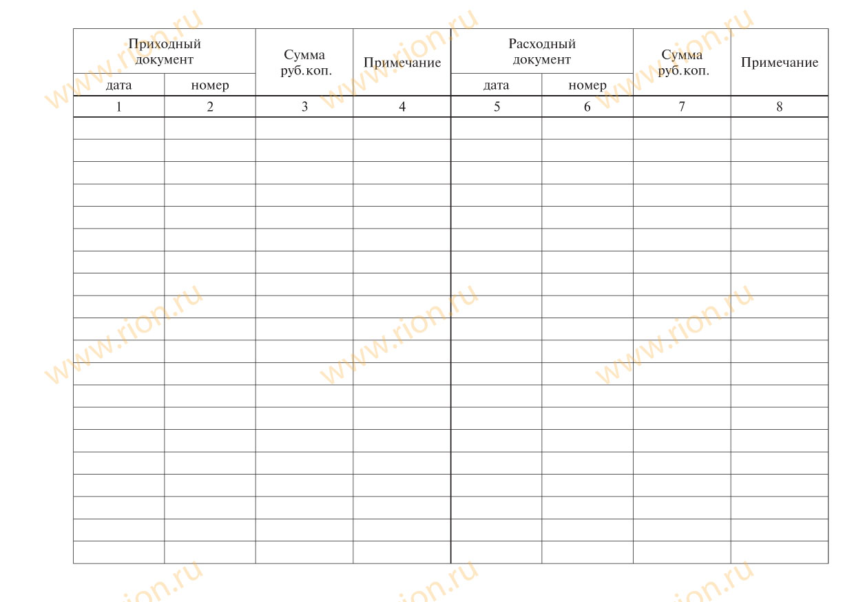 Журнал учета приходных и расходных документов